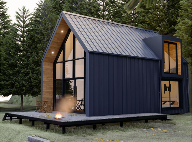 Compact A-Frame Cabin